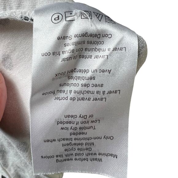 A Pea in the Pod White Black Polka Dot Maternity Top Side Ruched Blouse Size SP - Picture 8 of 9